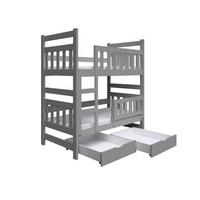 VYSOKÁ Postel DINOS 80x185 s úložným prostorem, Šedá - šedá, dřevo (80/185cm) - MASSENO