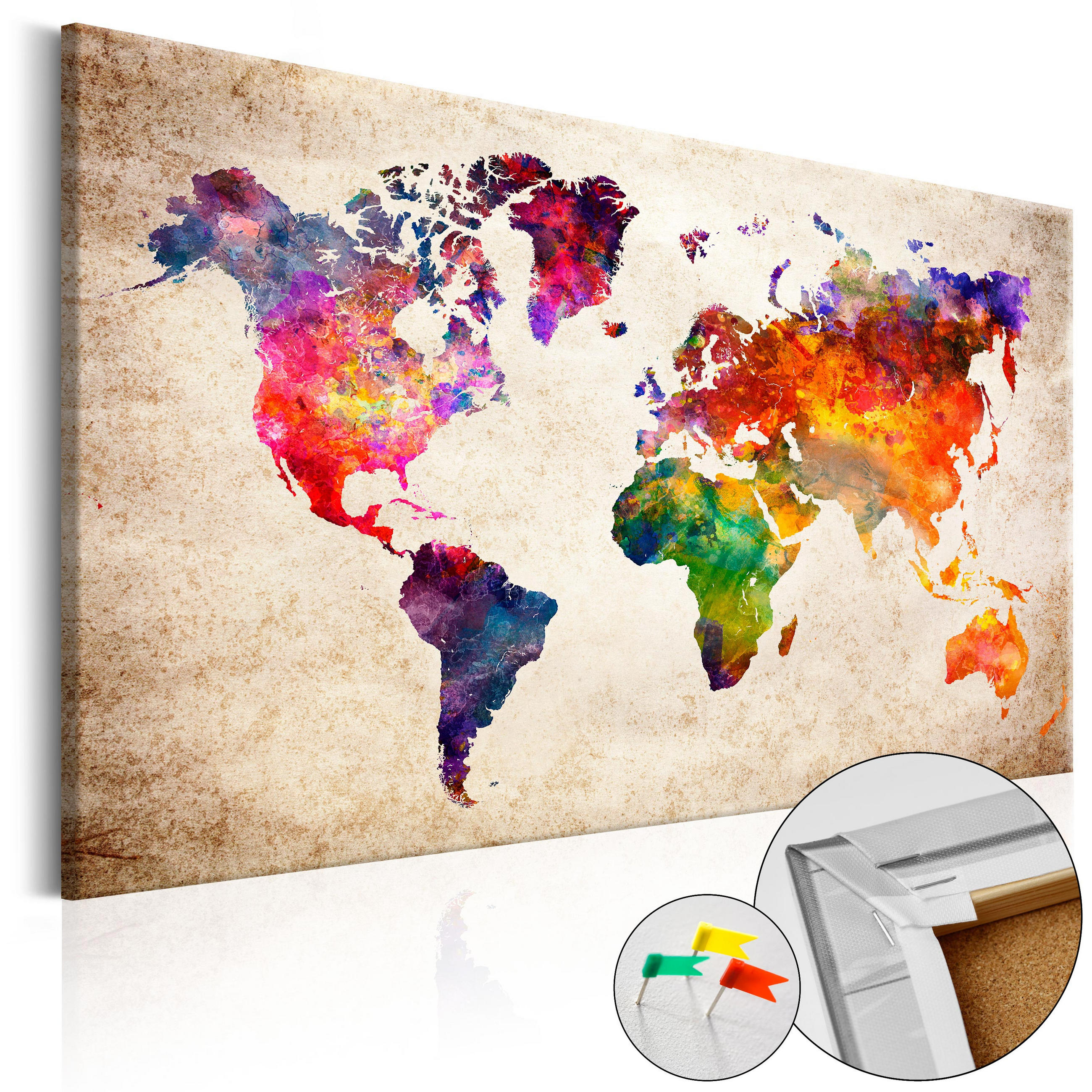 PINNWANDBILDER Bunt 120/80 cm - Multicolor, Naturmaterialen/Textil (120/80cm) - KUNSTLOFT