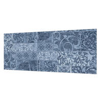 FOTOTAPETE 250x104 cm - Pflanzenornamente - Blau, Textil (250/104cm) - Wallfluent