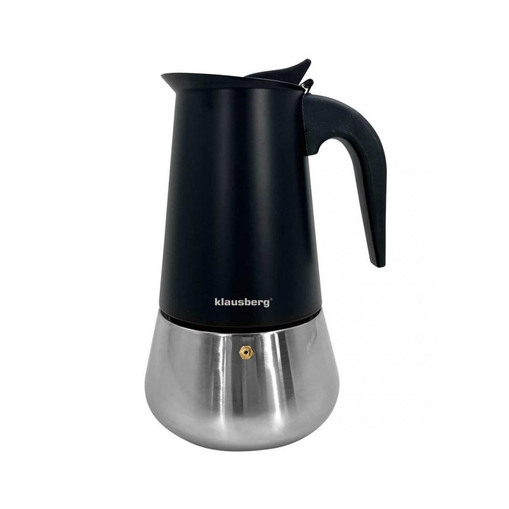 ESPRESSOKOCHER Schwarz 12.6/15.1/21.7 cm KB7846 - Schwarz, Metall (15.1/21.7/12.6cm) - Klausberg 