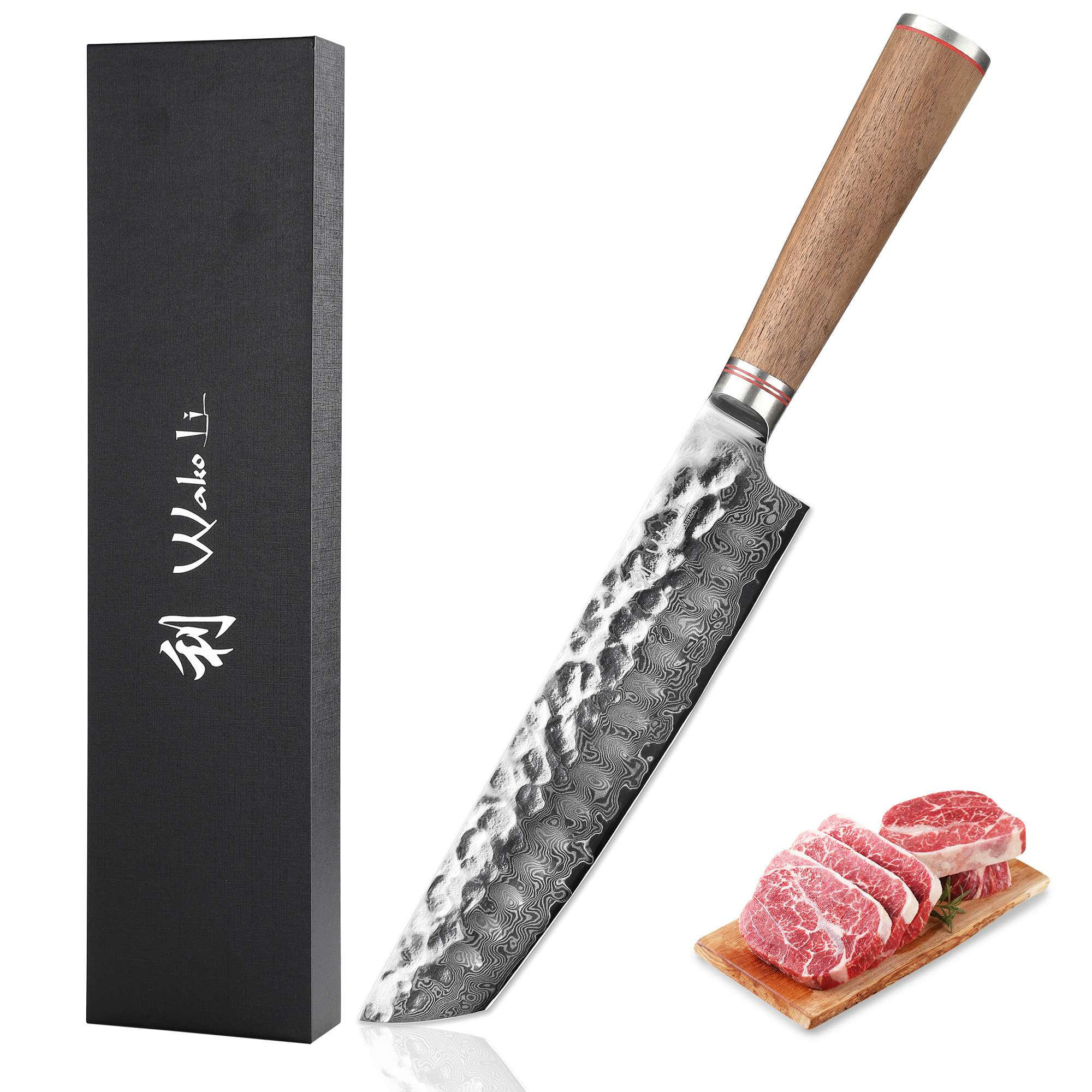 CHEFMESSER 25,5 cm - Nussbaumfarben, Holz/Metall (34cm) - Wakoli