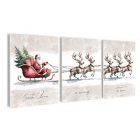 BILDERSET 3er-Set 30x40 cm Weihnachten - Beige, Kunststoff (30/40/2cm) - artissimo