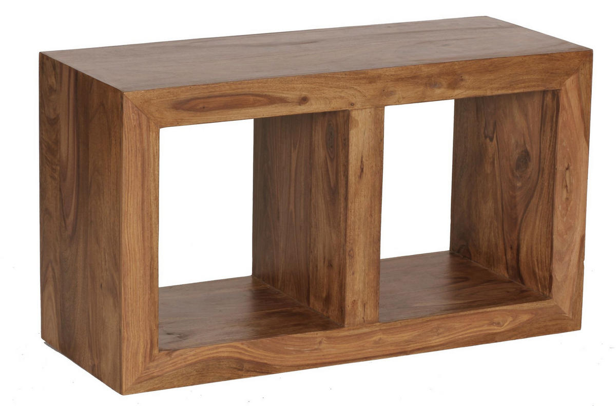 REGAL Massivholz Akazie Rustikal Handgefertigt, Braun 50x35x88 cm - Braun, Holz (50/88/35cm) - KADIMA DESIGN