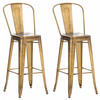 BARHOCKER Adnan, 2er Set, Gold - Goldfarben, Metall (44/100/52cm) - TPFLiving