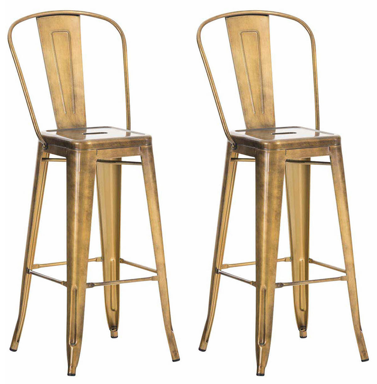 BARHOCKER Adnan, 2er Set, Gold - Goldfarben, Metall (44/100/52cm) - TPFLiving