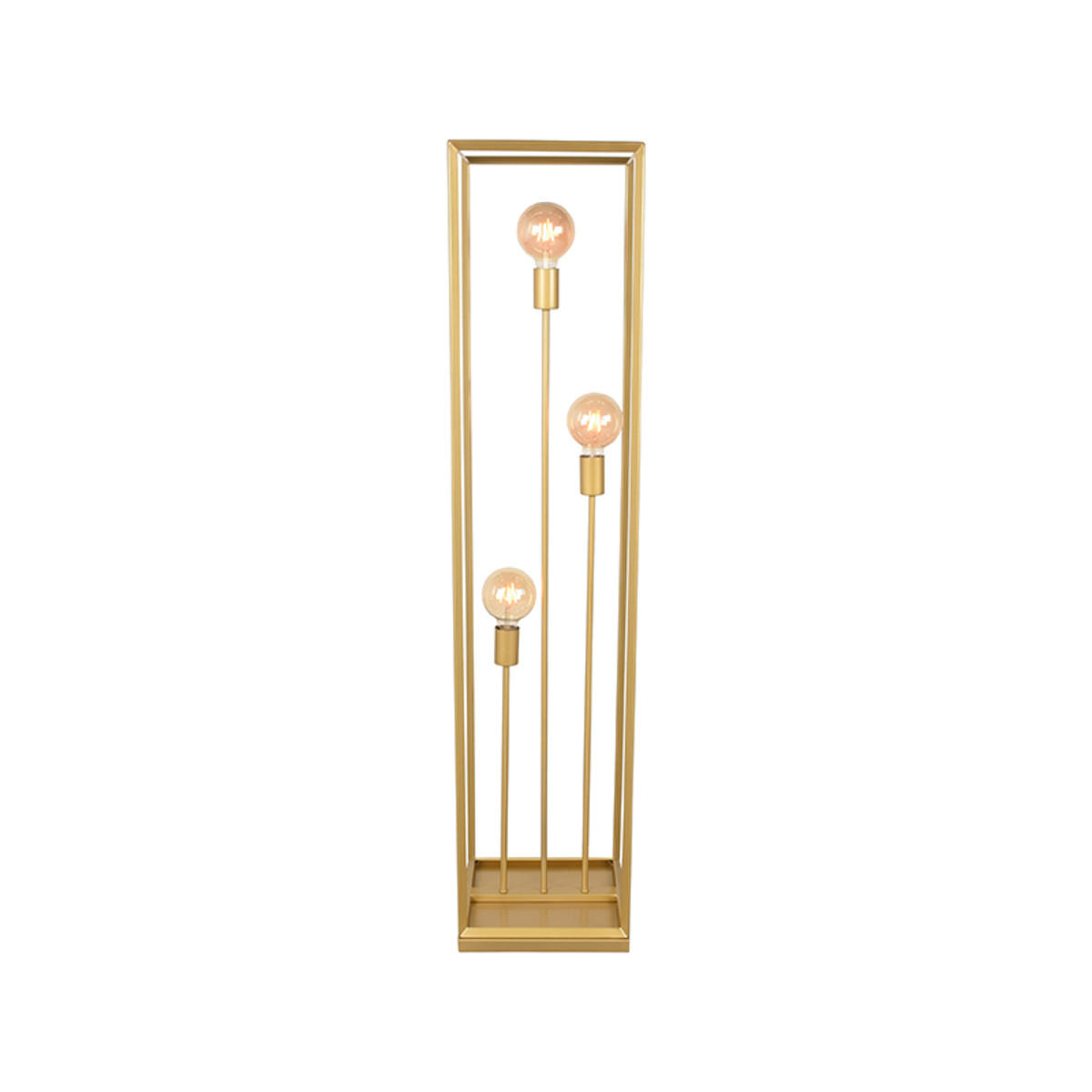 STEHLEUCHTE Tetto Gold 30/30/135 cm - Goldfarben, Metall (30/30/135cm) - LABEL51