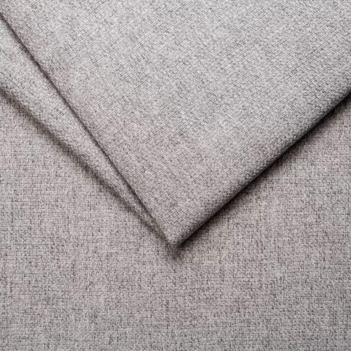 ECKSOFA L Form MODENA STUDIO Stoff Nordic Grau Links - Grau, Holz (165/236cm) - Kaiser Möbel