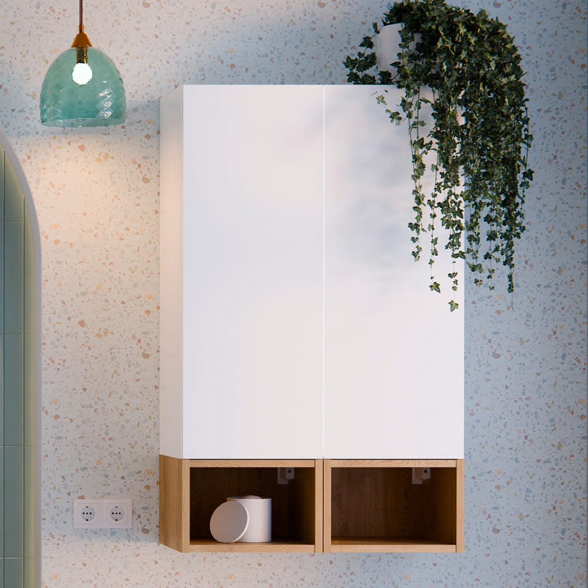 SKŘÍŇORIA Bílá - bílá, kompozitní dřevo (30/100/26.6cm) - Petits-meubles