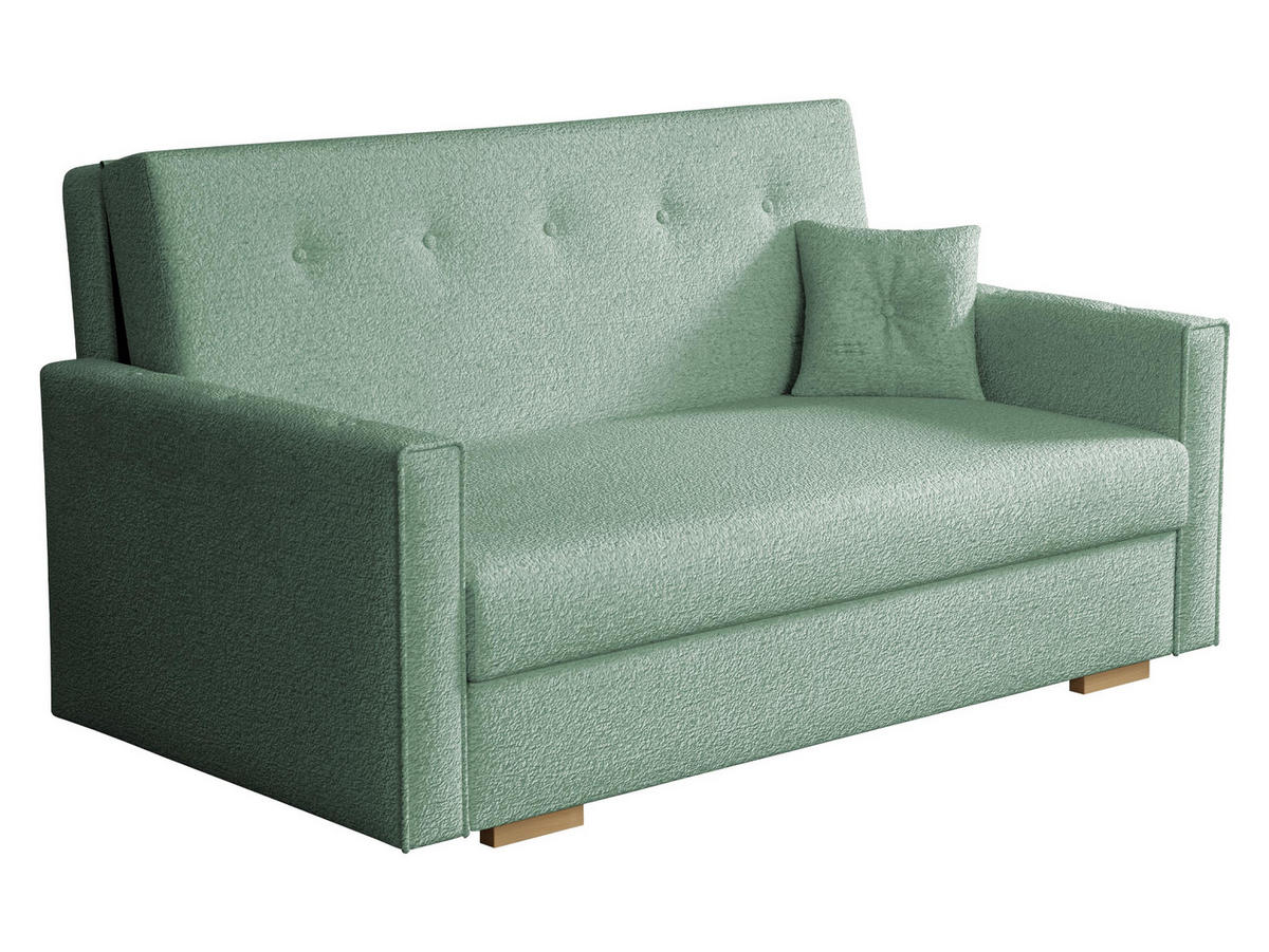 SCHLAFSOFA Viva Sonic III - Türkis/Schwarz, Holz/Textil (153/85/100cm) - MIRJAN24