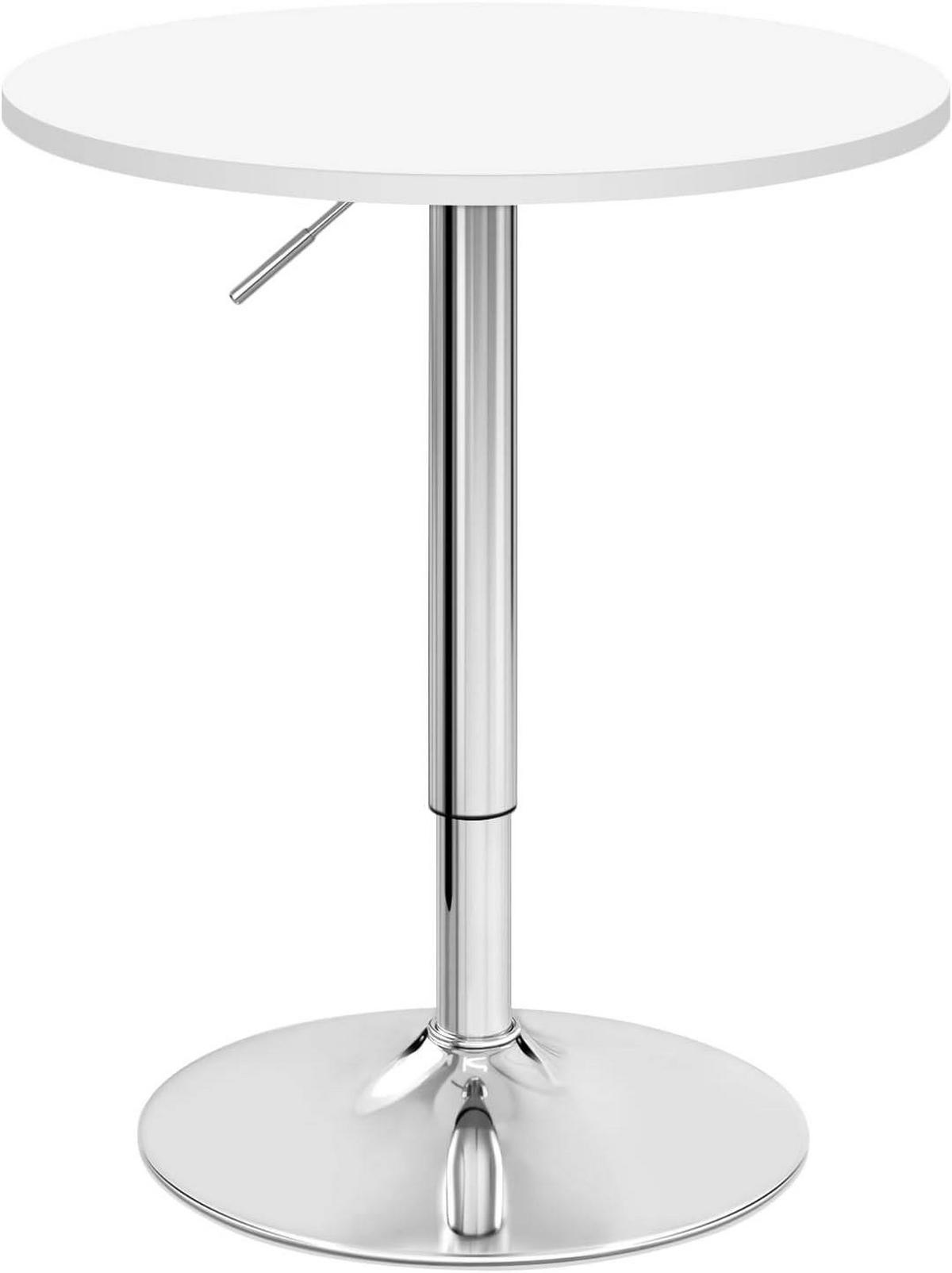 BARTISCH Stehtisch, Bistrotisch aus MDF Metall, 60x60x91cm - Weiß, Holzwerkstoff/Metall (60/60/91cm) - Woltu