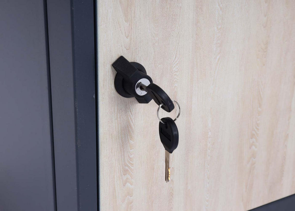 PAKETKASTEN GRÖßE L rechteckig Anthrazit, Braun - Anthrazit/Braun, Metall (41/102/38cm) - MCW