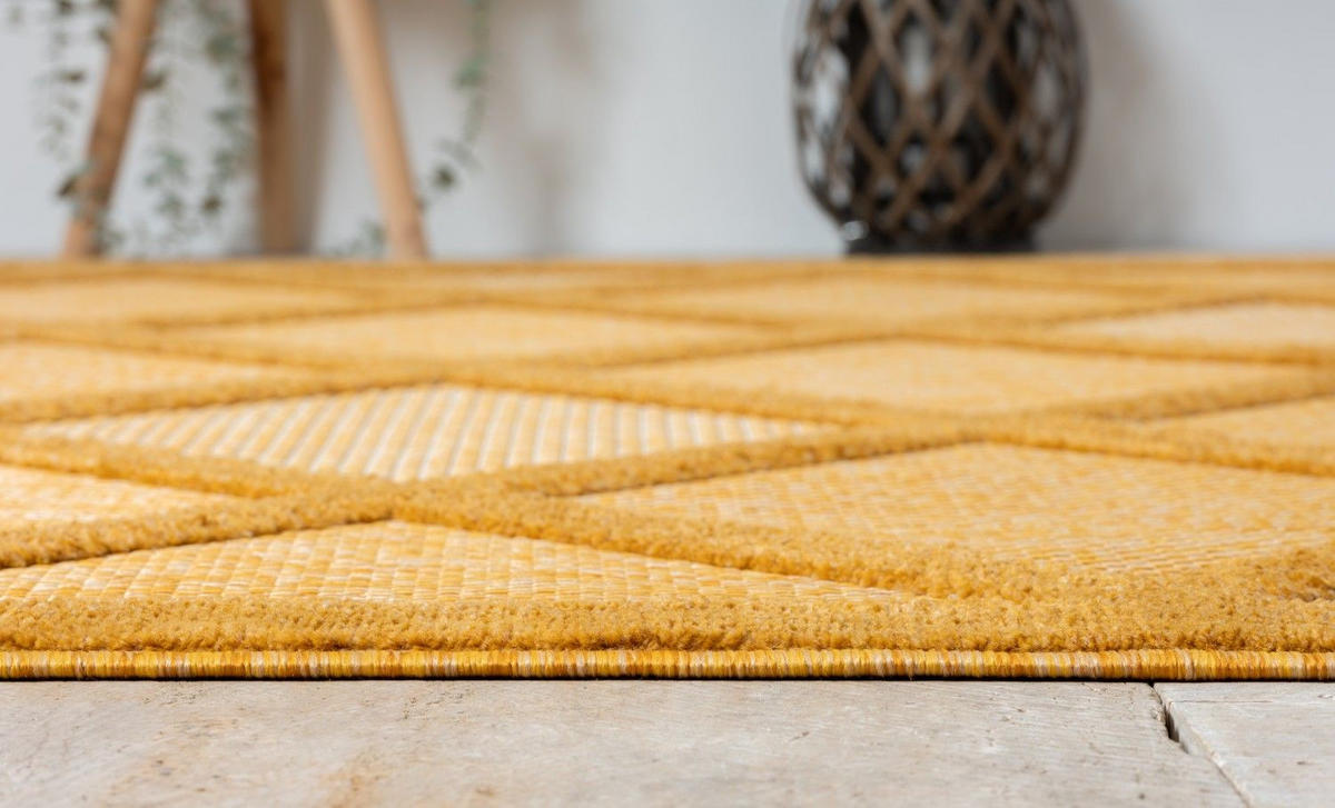 OUTDOORTEPPICH Lotta III Currygelb,Beige,Creme 100/160 cm - Currygelb, Textil (100/160cm) - My-Rug