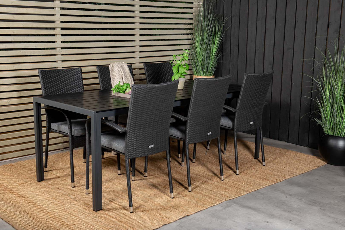 GARTENSET schwarz - Schwarz, Holzwerkstoff - ebuy24