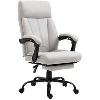 DREHSTUHL 74/65/111-119 cm hellgrau aus Polyester mit Massage und Fußstütze - Hellgrau, Kunststoff (74/119/65cm) - OKWISH