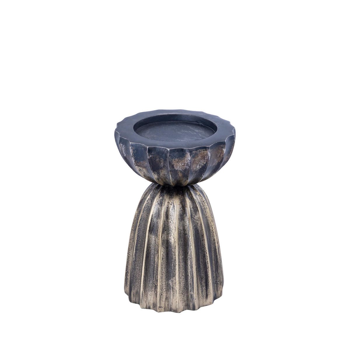 KERZENHALTER Nasir Gold 12.5/12.5/18.5cm - Goldfarben, Metall (12.5/18.5/12.5cm) - PTMD Collection