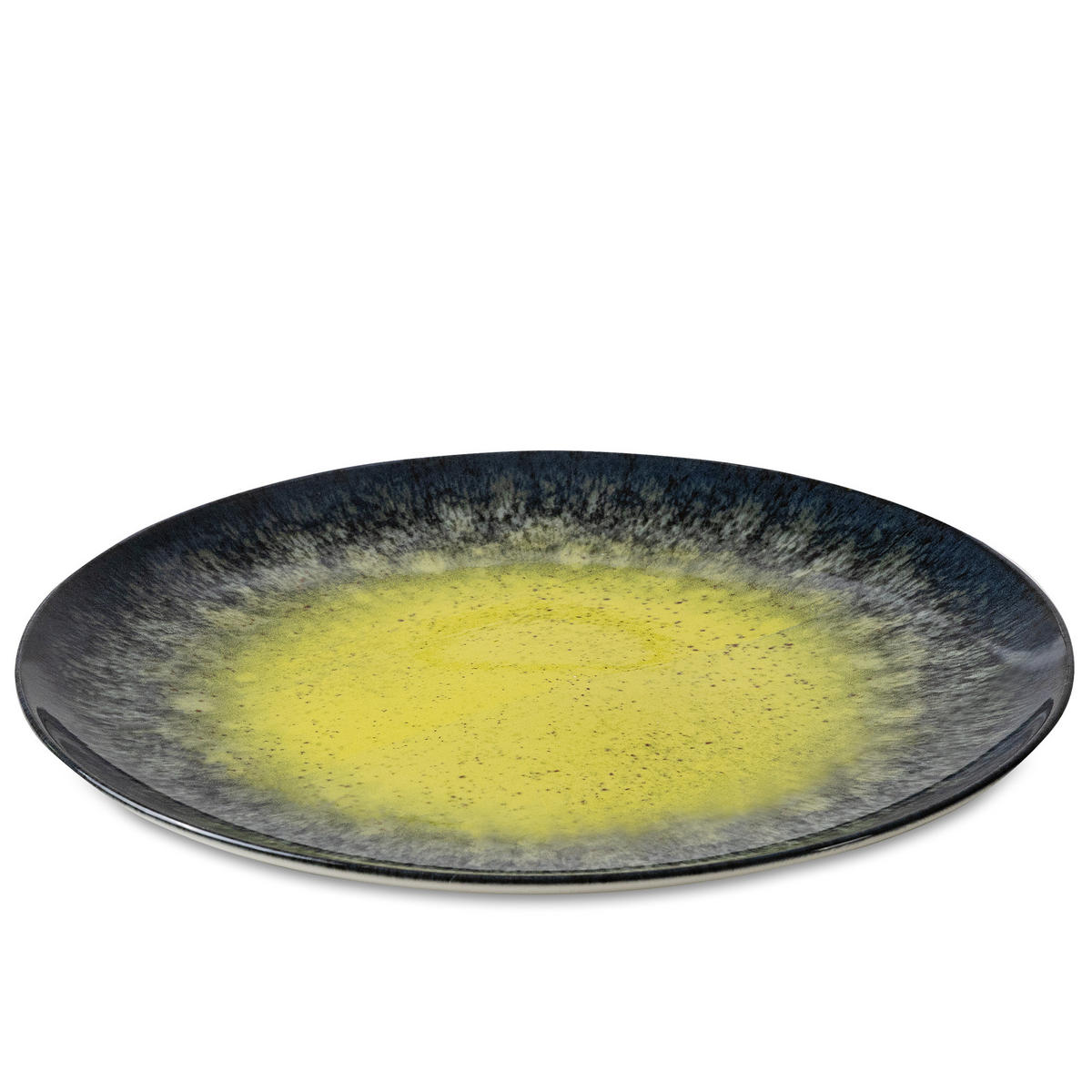 TAFELSERVICE LORENT 6 Personen 18-tlg Hartporzellan - Gelb/Dunkelblau, Keramik (27.5/2/27.5cm) - KONSIMO®