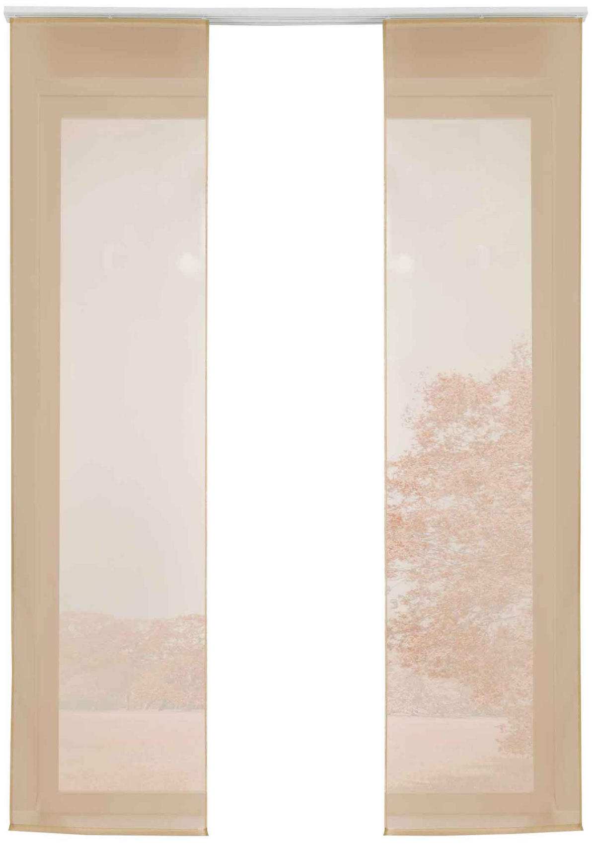 VORHANG 2ER SET HxB 245x60 cm Sand - Sandfarben, Textil (60/245cm) - Gardinenbox
