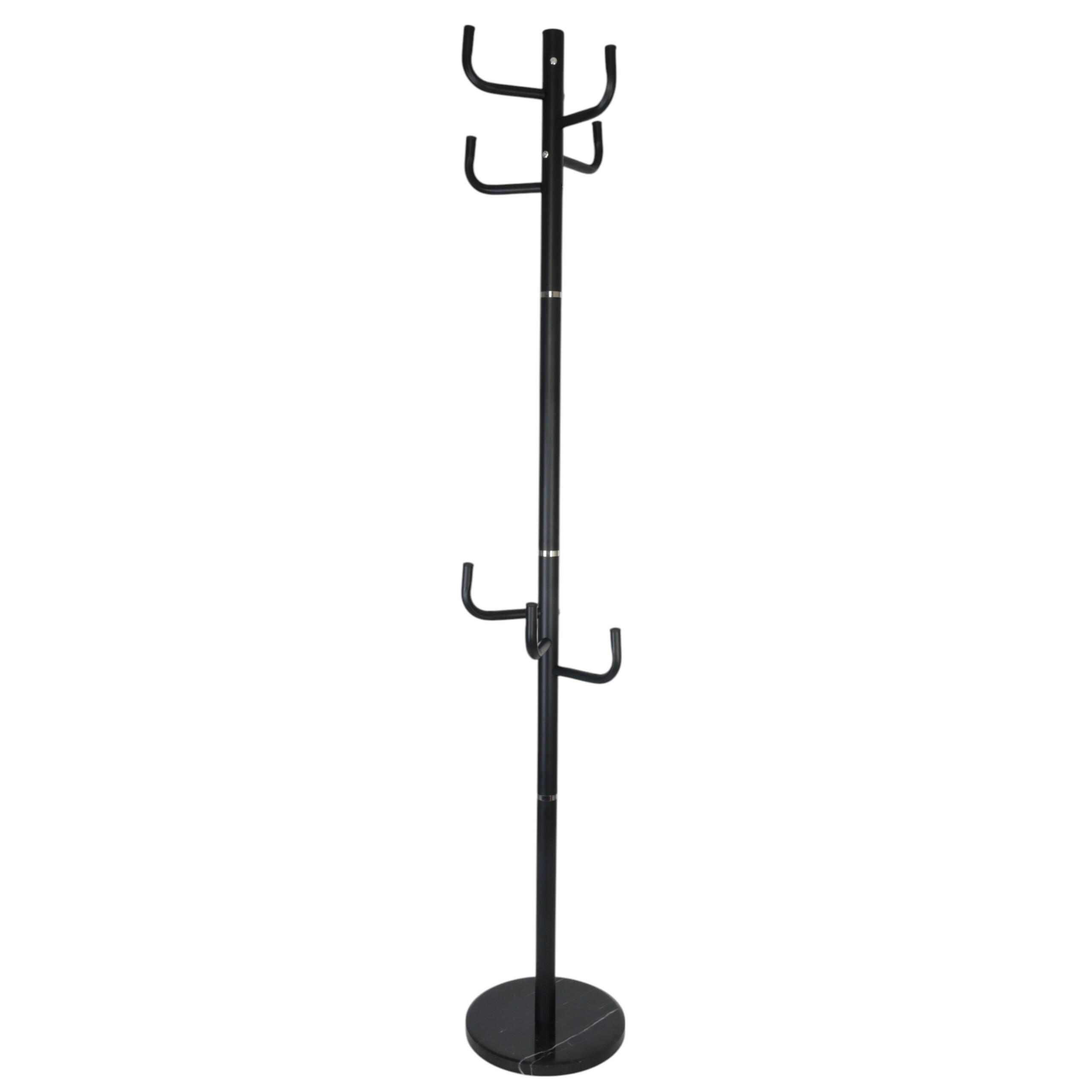 GARDEROBENSTÄNDER - Schwarz, Stein/Metall (30/176/30cm) - Relaxdays