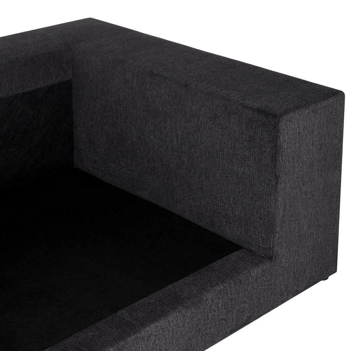 3-SITZER-SOFA schwarz mit Kissen Glorvika II - Schwarz, Textil (240/58/120cm) - Beliani
