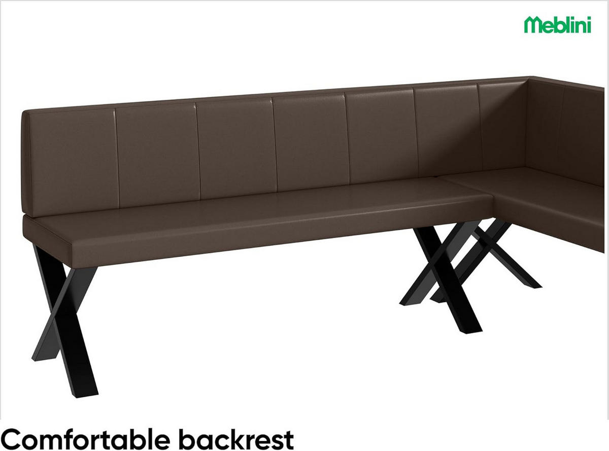 ECKBANK PETER_X - Braun, Leder (142/196cm) - Meblini