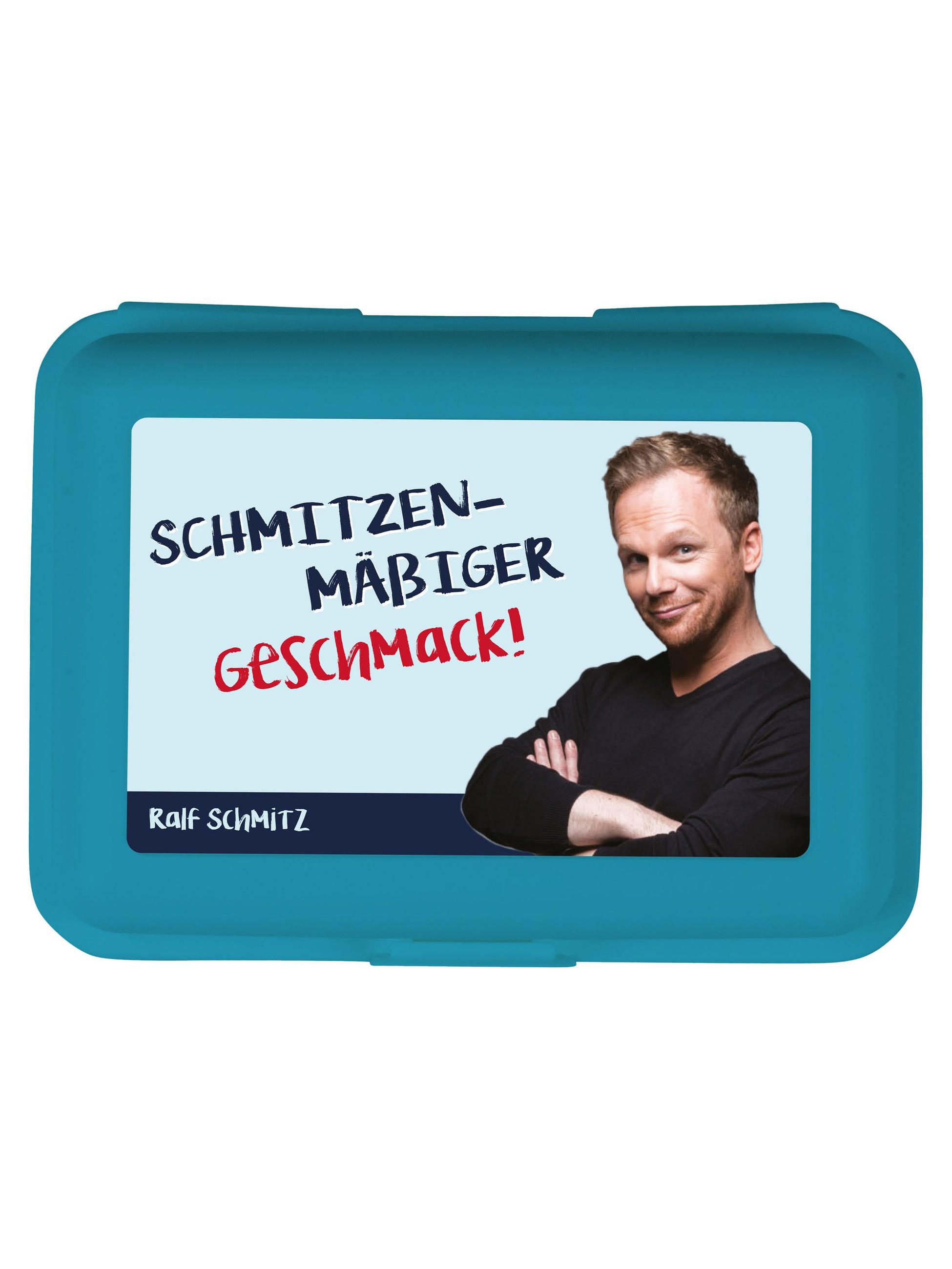 BROTDOSE Ralf Schmitz Schmitzenmäßiger Geschmack Blau 17,5 x 12,8 x 6,9 cm - Blau, Kunststoff (17.5/6.9/12.8cm) - United Labels