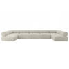 WOHNLANDSCHAFT modulares Sofa Garvo-U3 - 475x190x70 cm Creme Cord - Hellgrau/Creme, Holzwerkstoff/Textil (475/70/190cm) - ALTDECOR