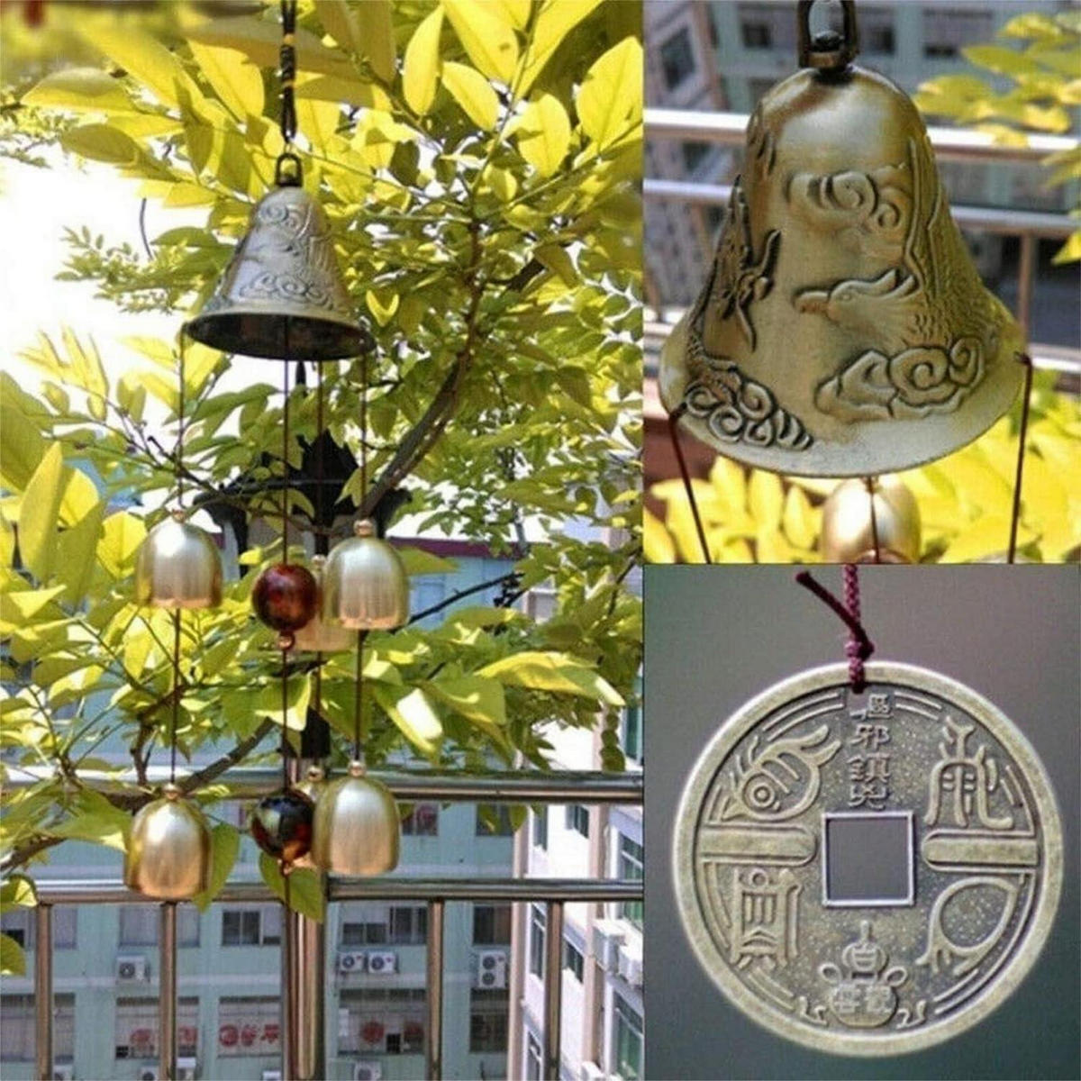 WINDSPIEL Glücksbaum Metall 49,5 cm - Bronzefarben, Metall (10/2/1cm)