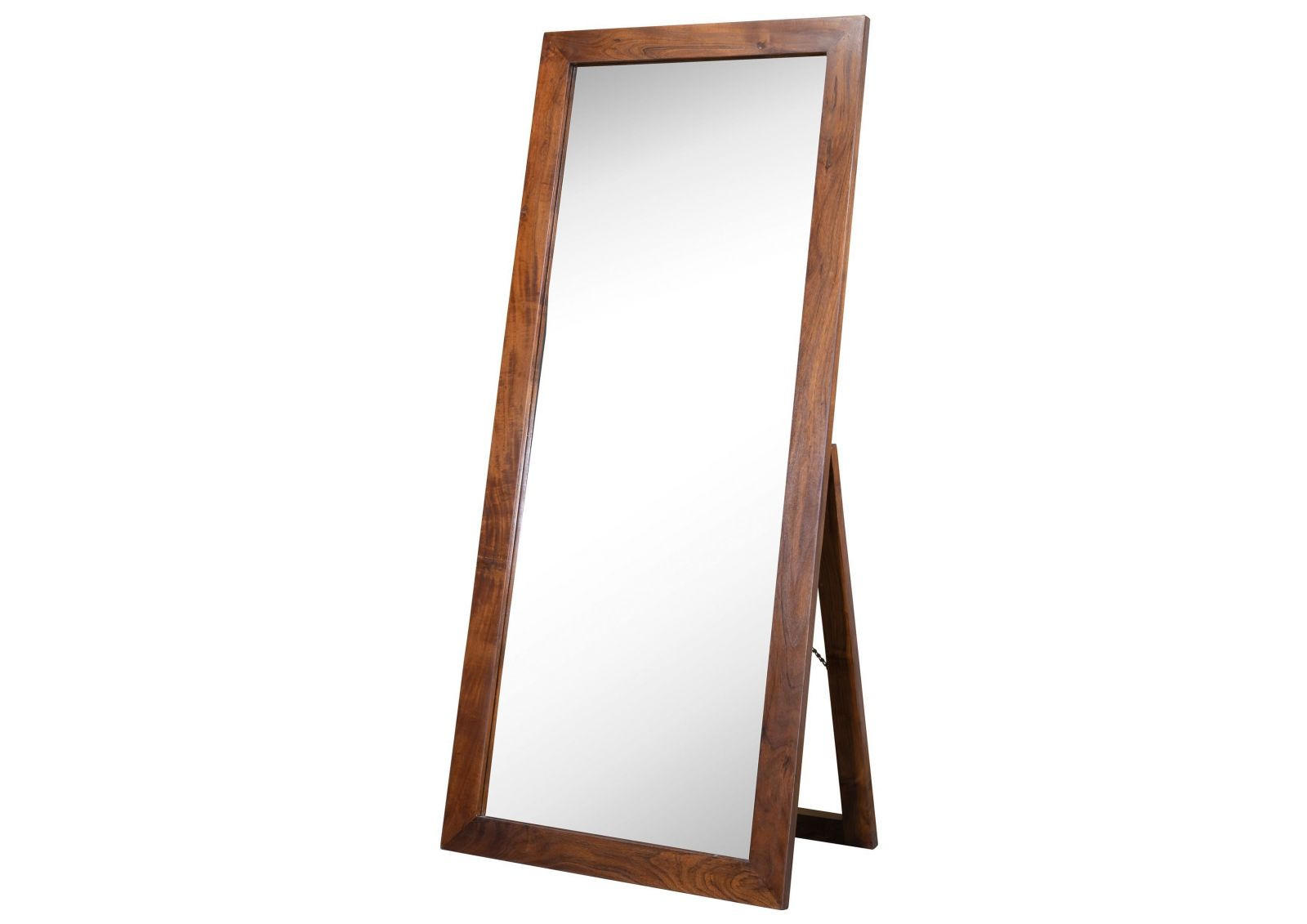 STANDSPIEGEL Akazie 75x3x175 nougat lackiert OXFORD #319 - Dunkelbraun, Holz (75/175/3cm) - Massivmoebel24