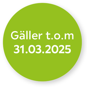 Gäller t.o.m 31.03.2025