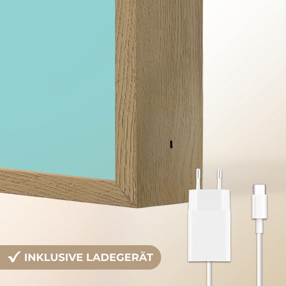 NACHTTISCHLAMPE MIT AKKU Dinosaurier - Blau - Sonnenbrille 100x70 cm - Hellblau, Holzwerkstoff (8/100/70cm) - OnlyWow