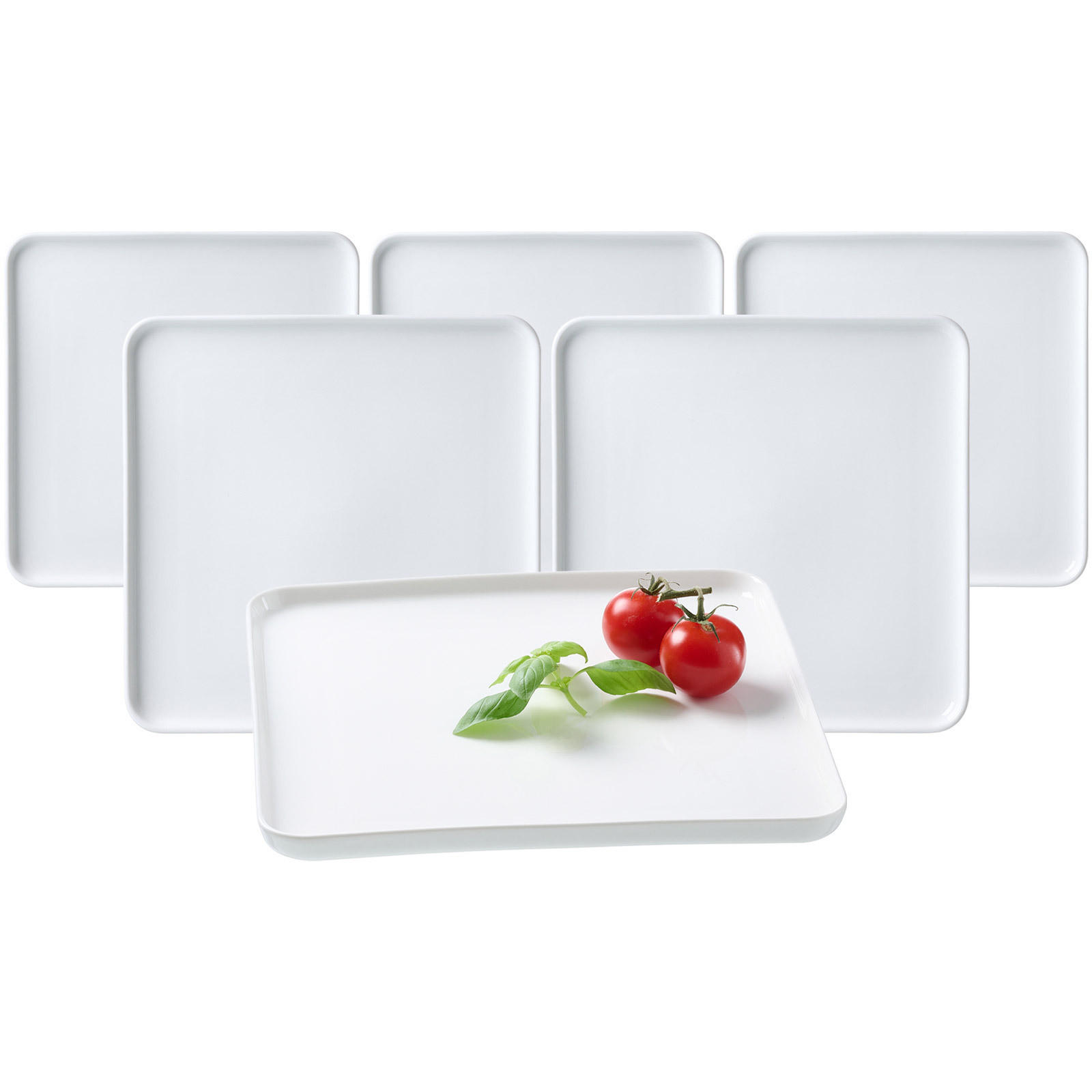 SERVIERPLATTEN Skagen weiß 21 x 21 cm 6er Set - Weiß, Keramik (21/2/21cm) - Ritzenhoff Breker