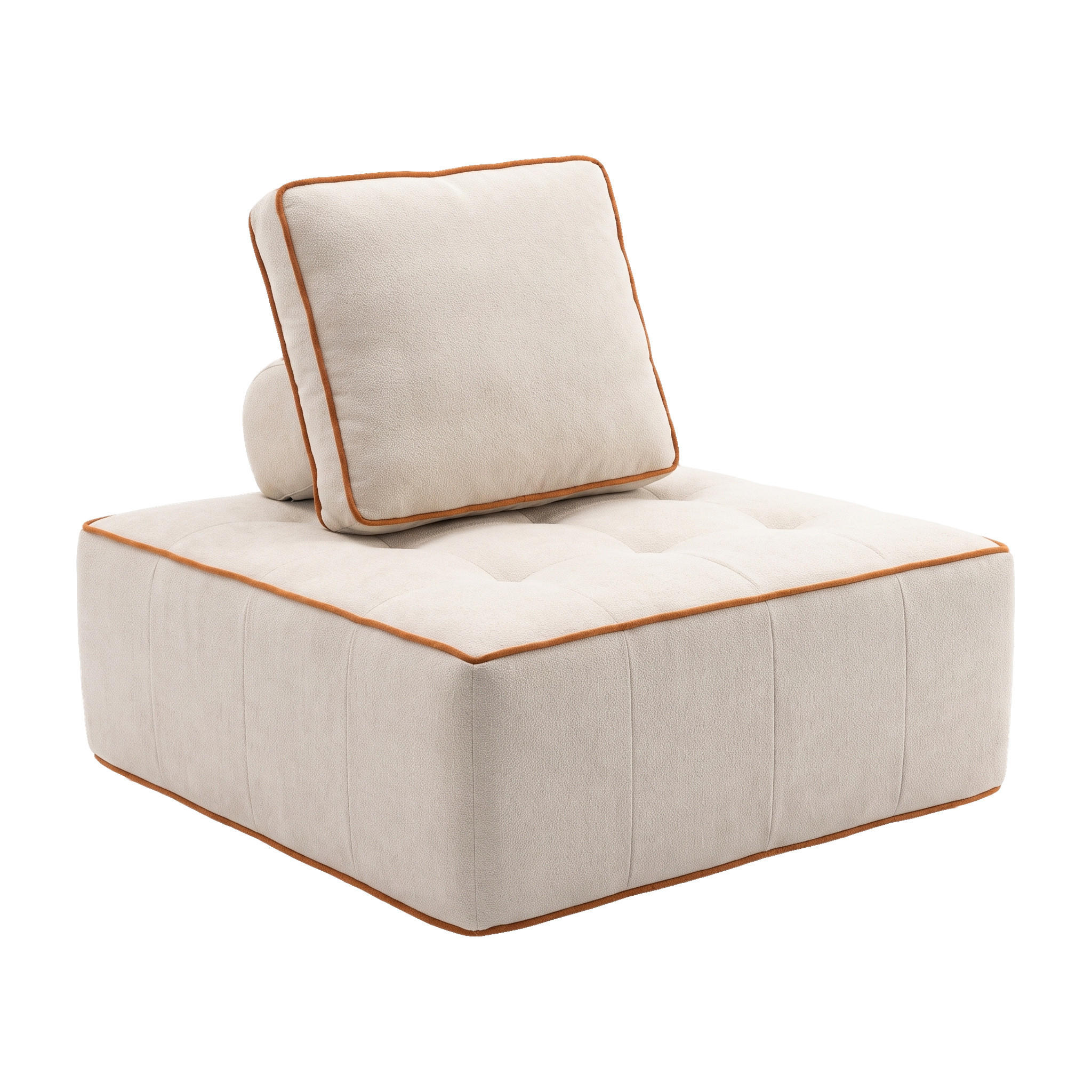 Coco Living Sessel Weiß, Orange 100x75x100 cm