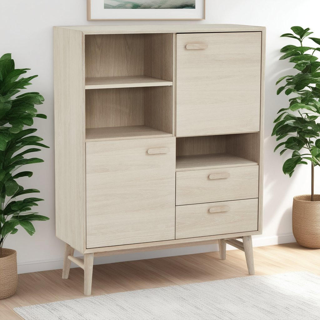 HIGHBOARD Eiche massiv - Eichefarben, Holz/Holzwerkstoff (100/130/40cm) - Furnhouse
