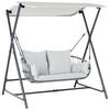HOLLYWOODSCHAUKEL Grau Fiastra - Hellgrau, Metall (170/202/140cm) - Beliani