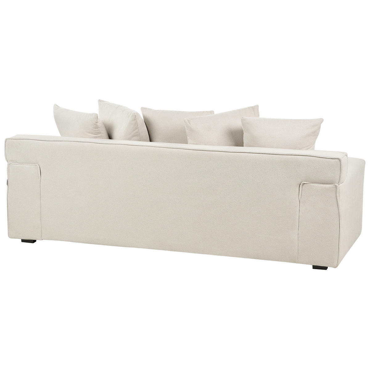 3-SITZER-SOFA cremeweiß mit Kissen Viskan - Weiß, Textil (200/67/82cm) - Beliani