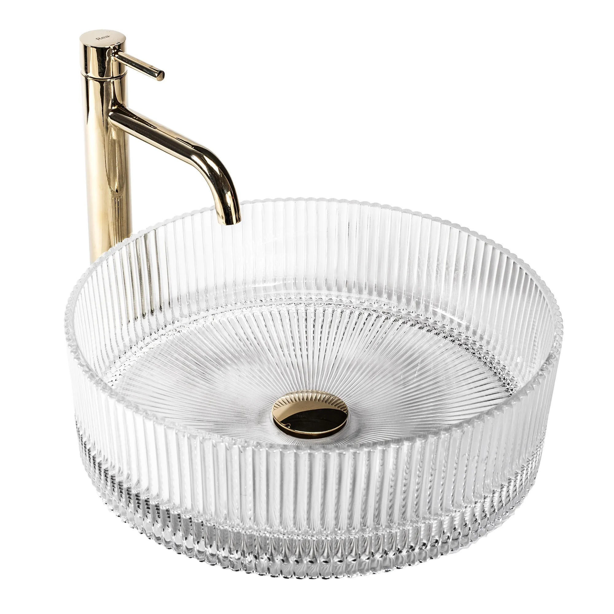 AUFSATZWASCHBECKEN Rea Ingrid Transparent - Transparent, Keramik (40/13/40cm) - REA