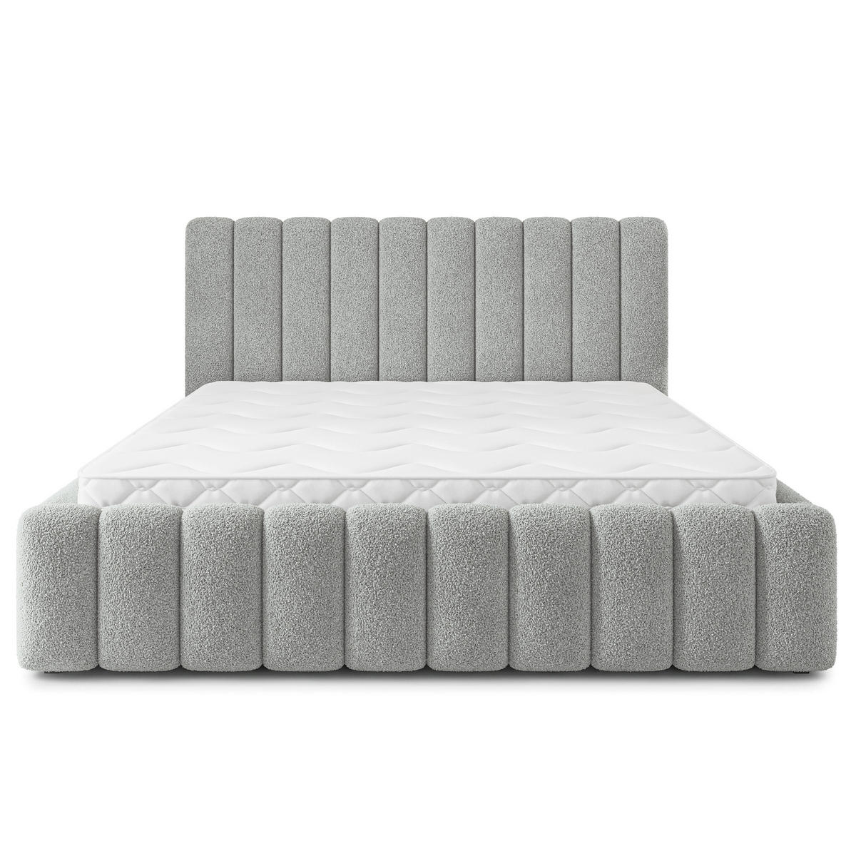 POLSTERBETT DINESE Q 120x200 cm mit Bettkästen - Hellgrau - Hellgrau, Holz (120/200cm) - MASSENO