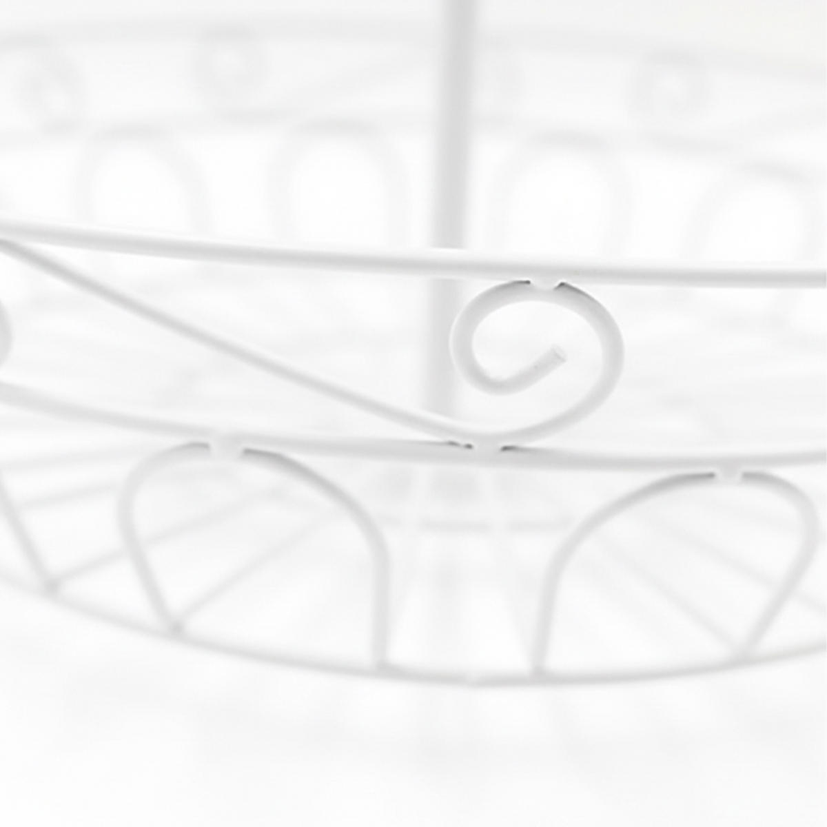 OBST-ETAGERE - Weiß, Metall (31/30cm) - Relaxdays