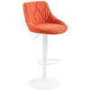 BARHOCKER Stoff Orange - Weiß/Orange, Textil/Metall (46/83/49cm) - CLP