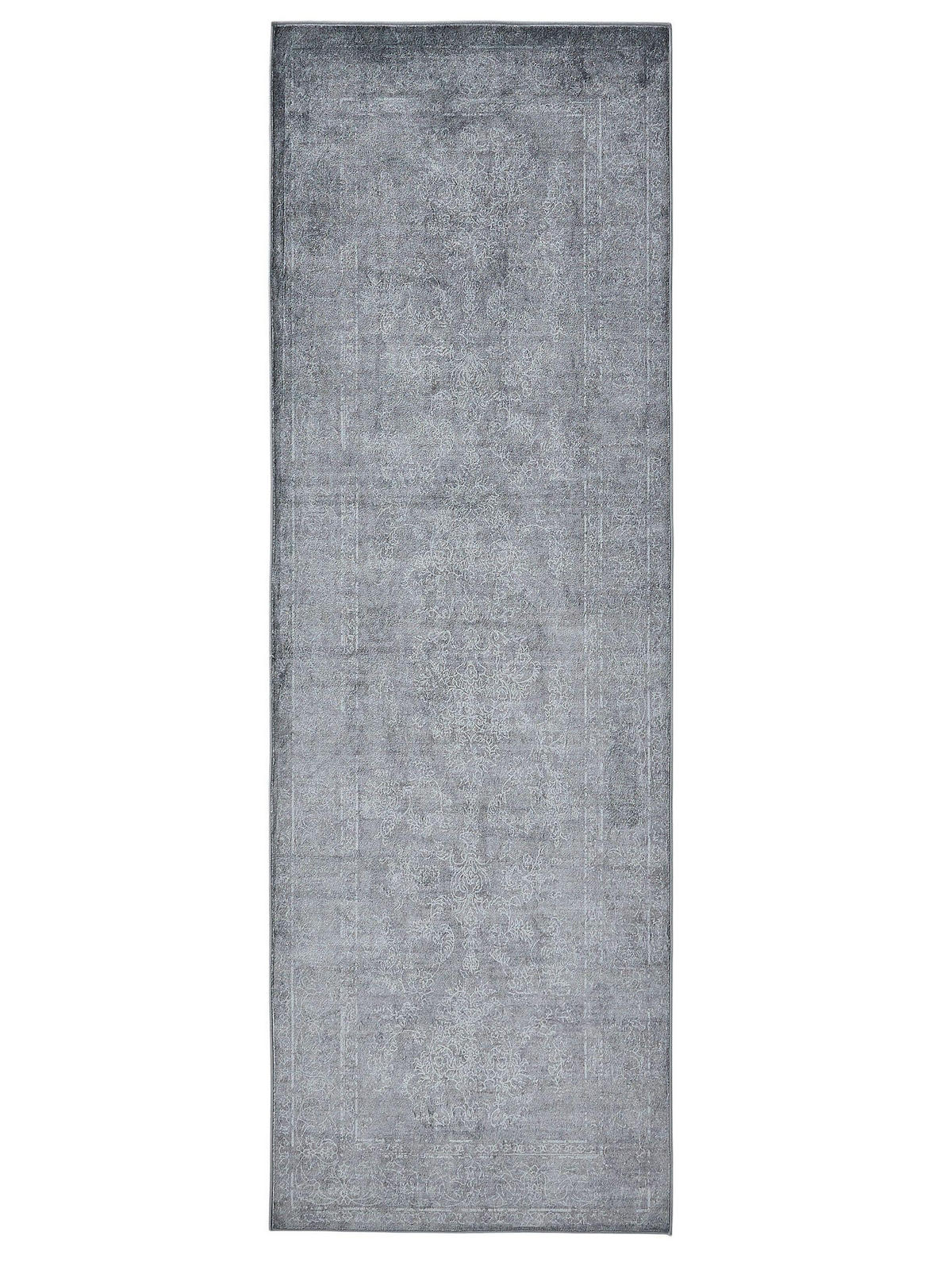 VINTAGE-LÄUFER Miray waschbar 80/240 cm - Creme/Grau, Kunststoff (80/240cm) - benuta Nest