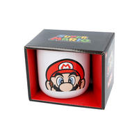 KINDERBECHER MARIO Super Mario weiß 400 ml - Weiß, Keramik (0.4L)