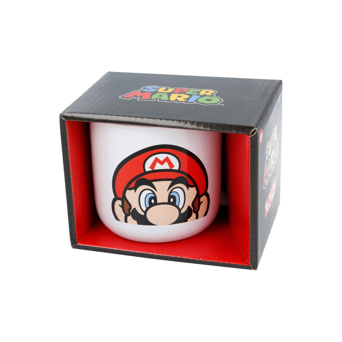 KINDERBECHER MARIO Super Mario weiß 400 ml - Weiß, Keramik (0.4L)