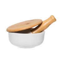MÖRSER mit Deckel Ø 12 cm - Weiß, Keramik (12/6/12cm)