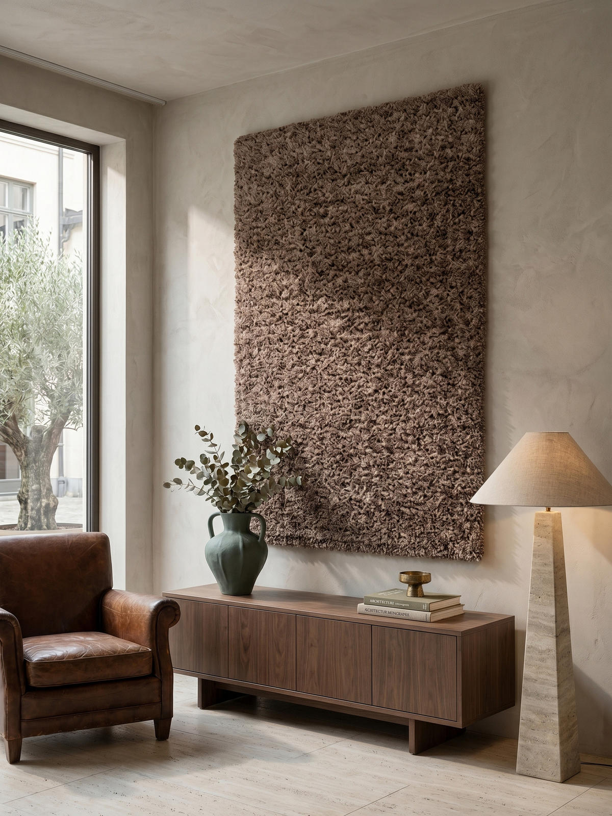 TEPPICH Hochflor Unifarben Polypropylen Wohnzimmer Shaggy Mokka Rechteckig 300x400 - Braun, Textil (400/300cm) - KADIMA DESIGN