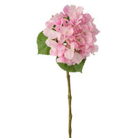 BLUME HORTENSIE GEFÜHLSECHT Rosa - Hellrosa, Kunststoff (62cm) - J-Line