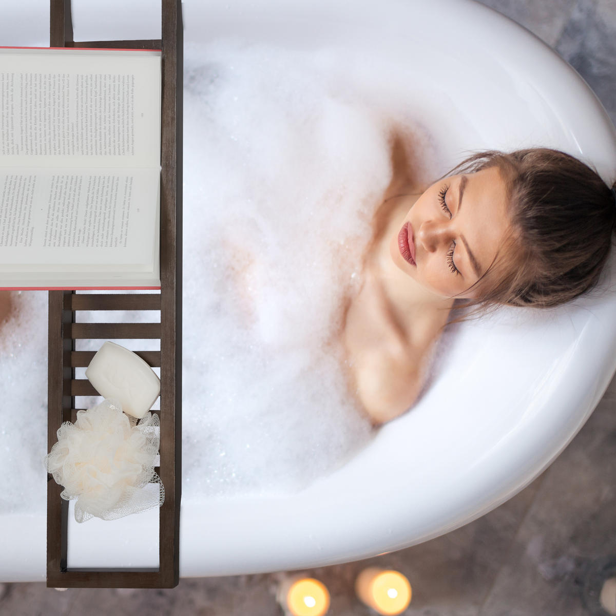 BADEWANNENABLAGE - Dunkelbraun, Holz (70/4/15cm) - Relaxdays