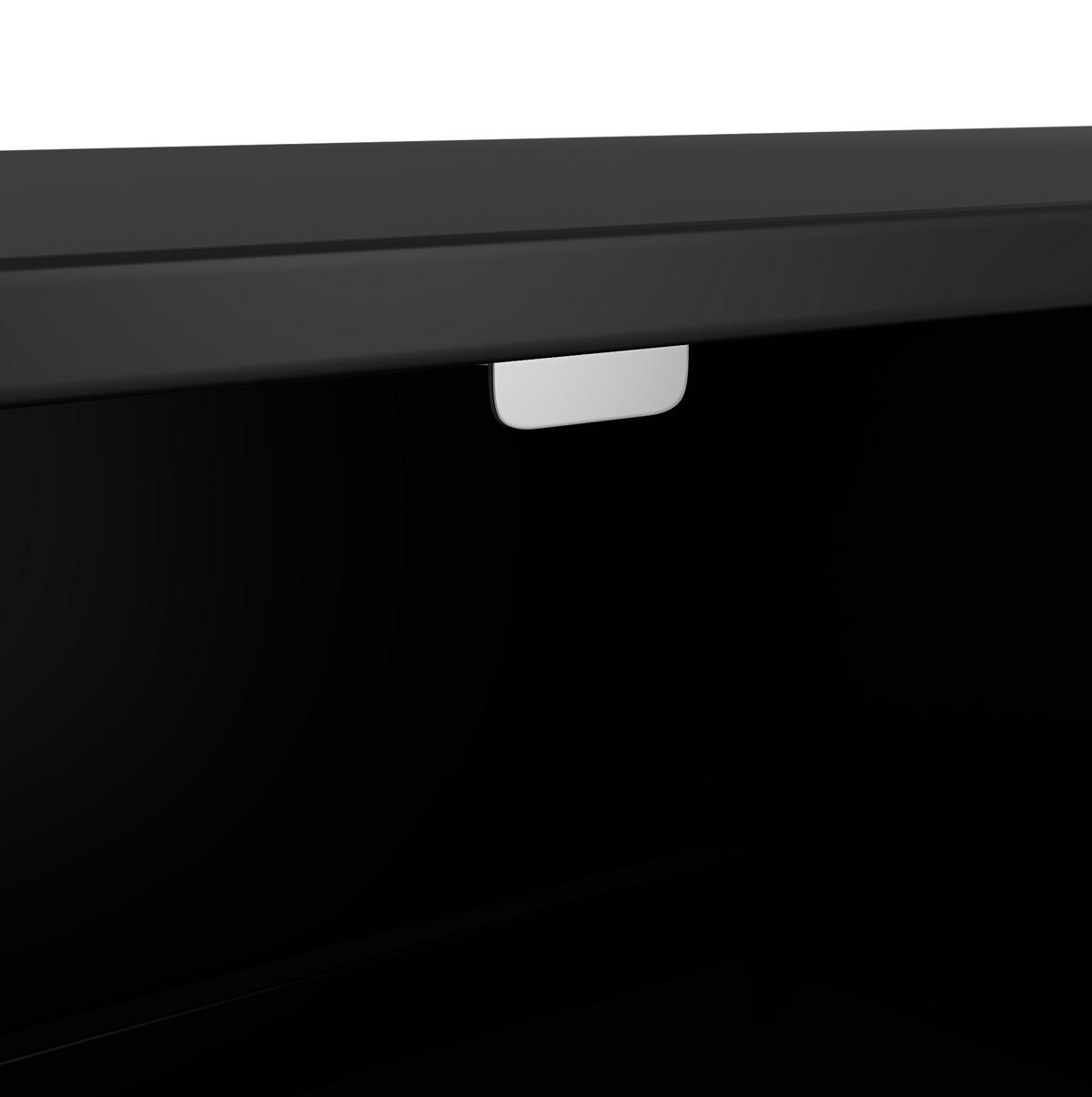 SIDEBOARD 160/40/80 cm Schwarz aus MDF und Spanplatte mit 4 Türen - Schwarz, Holzwerkstoff (40/80/160cm) - OKMYHOME