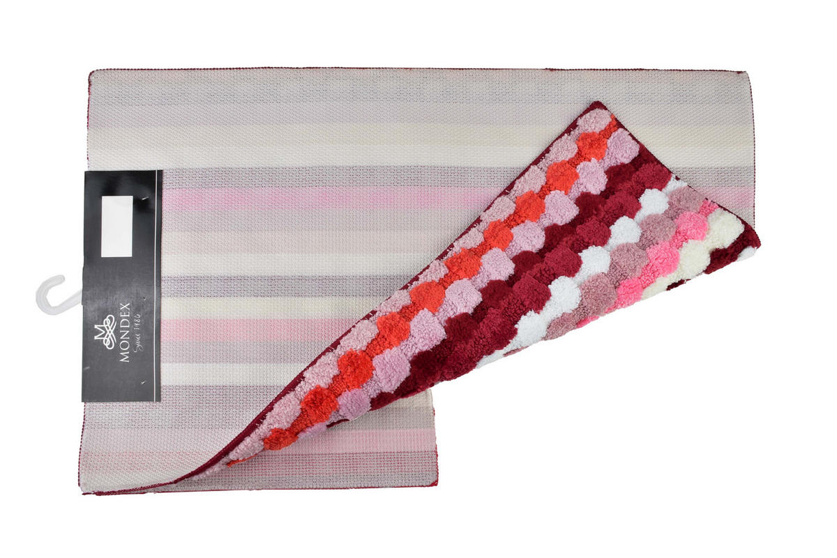 BADTEPPICH Zac Rosa 90/50/2 cm Textilien - Rosa, Textil (50/90cm) - Mondex