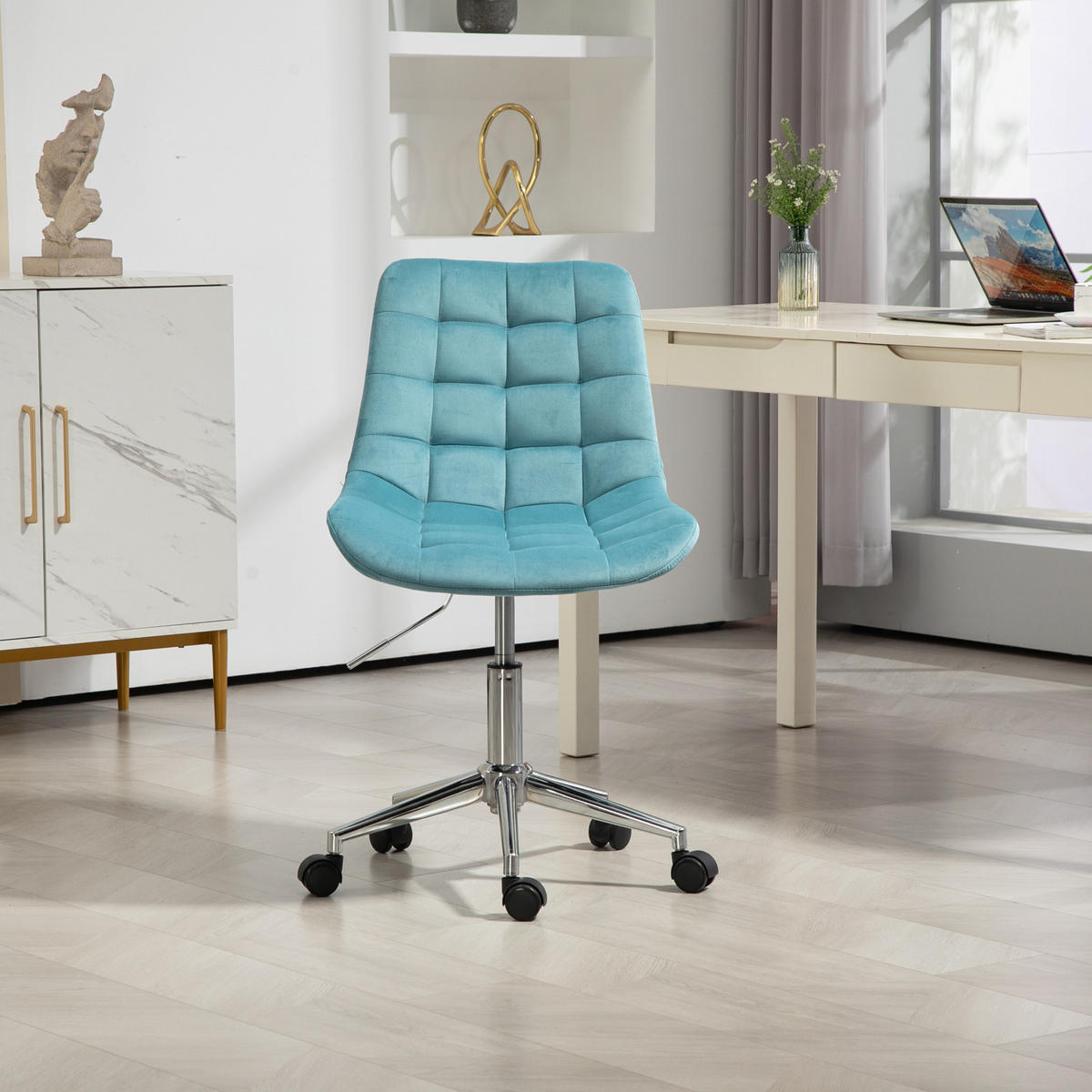 SCHREIBTISCHSTUHL MICKY Hellblau - Hellblau, Textil (50/92/54cm) - SVITA