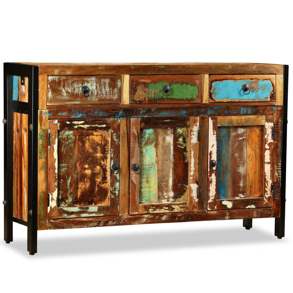 SIDEBOARD Altholz Massiv 120/35/76 Cm - Braun, Holz (35/76/120cm) - vidaXL